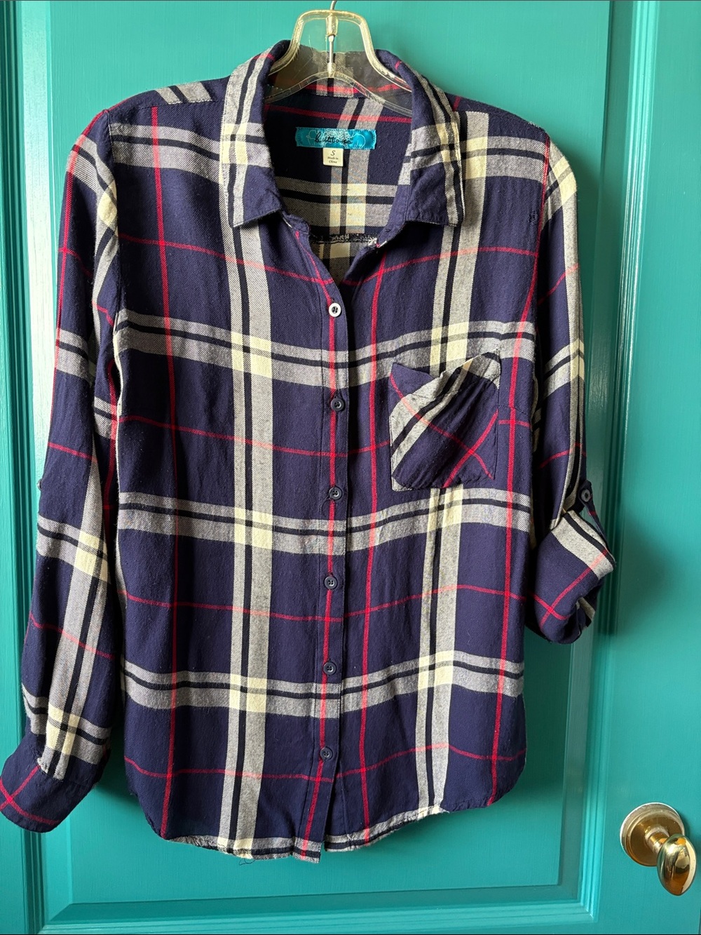 Buttons Long Sleeve button front shirt size Small
